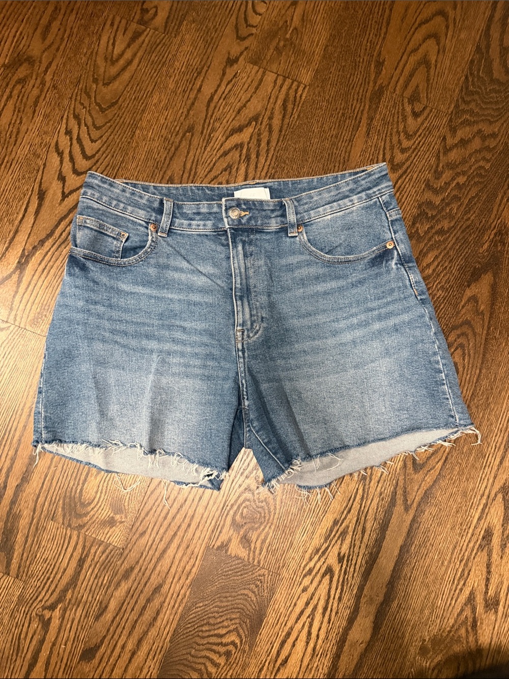 H&M High Denim Frayed Hem Women's Shorts - 12